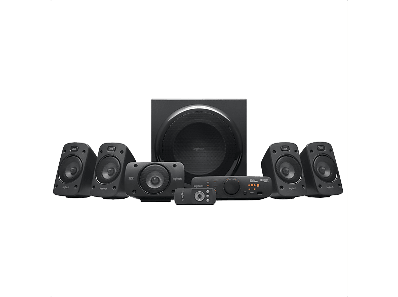 LOGITECH Z906 5.1 Lautsprecher, 1000W, THX, Dolby Digital und DTS-zertifizierter, Schwarz; PC-Lautsprecher