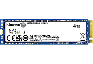 KINGSTON NV3 belső M.2 2280 NVMe PCIe 4.0x4 SSD meghajtó, 6000/5000 MB/S, 4000GB (SNV3S/4000G)