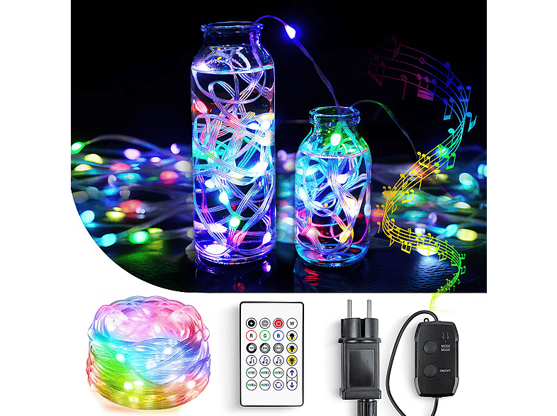 PHENOM Okos kültéri fényfüzér, RGB LED, 10 m (58386)