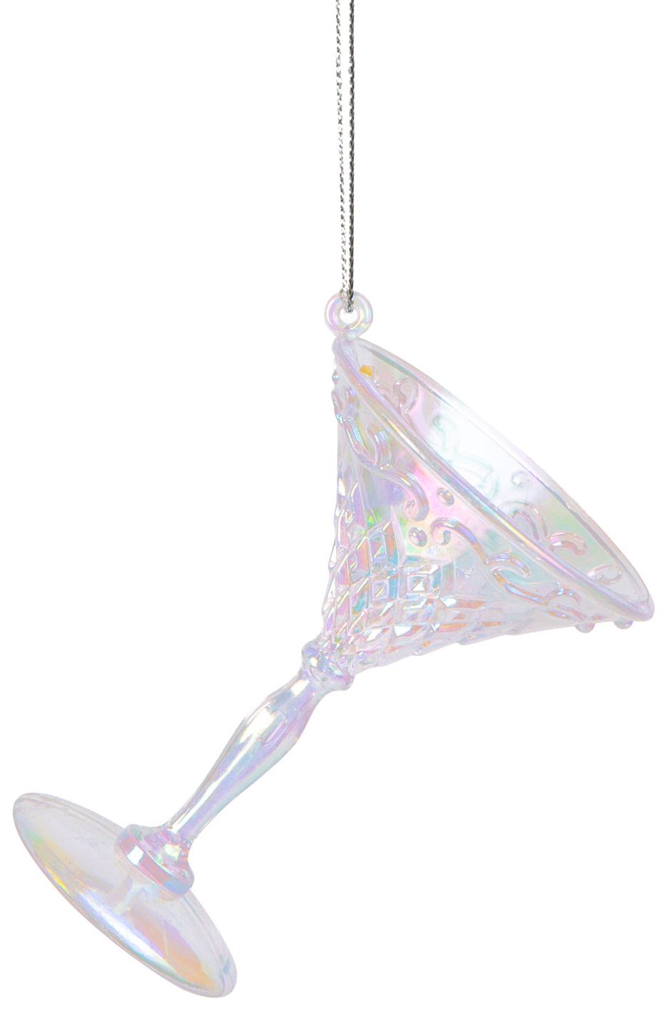 FAMILY CHRISTMAS Karácsonyi dísz, irizáló, akril kehely, 65x92 mm (58520)