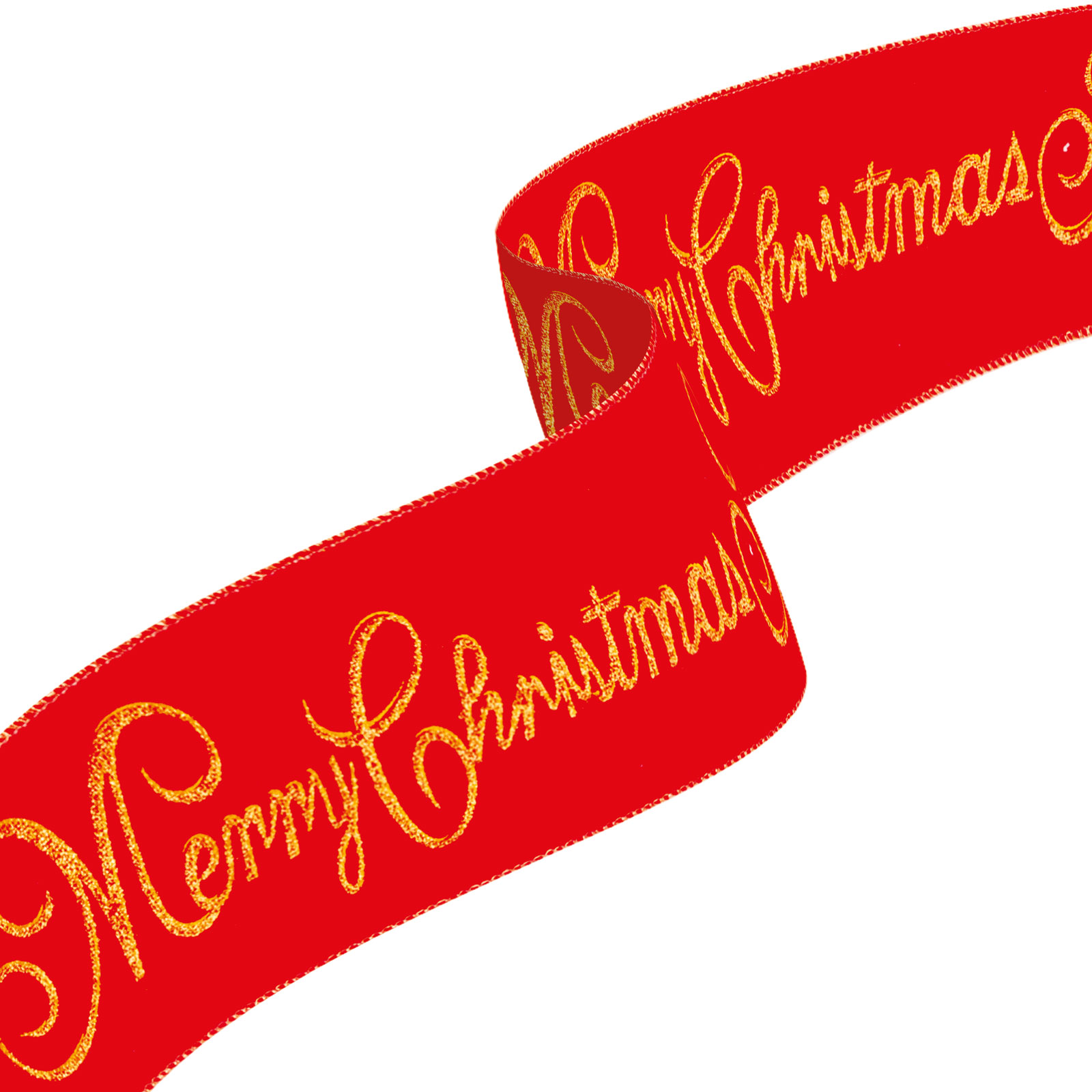 FAMILY CHRISTMAS Merry Christmas feliratos szalag, piros (58583)