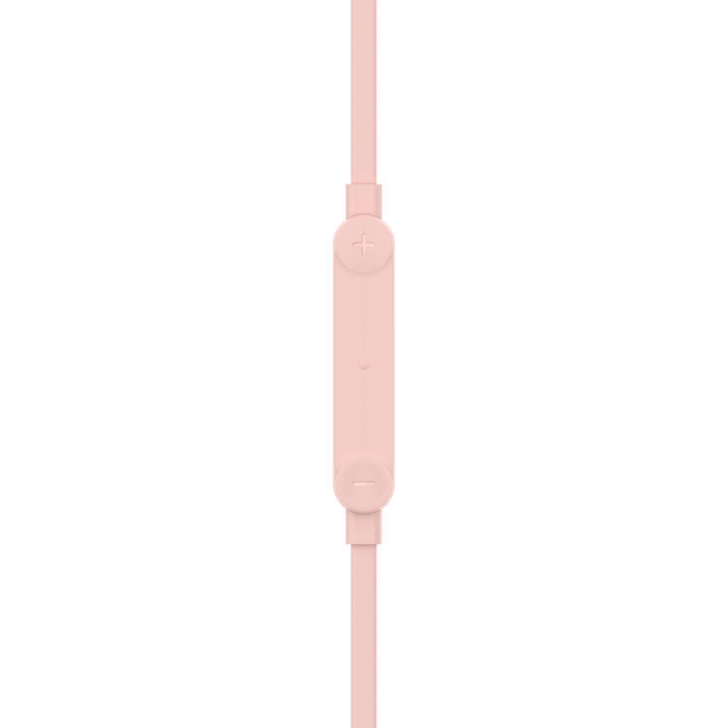 Panneau de contrôle rose avec boutons plus et moins sur un câble rose.