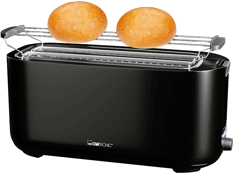 Clatronic TA 3802 Langschlitztoaster (schwarz-matt, 1400 Watt, Schlitze: 2) — Foto 2 von 5