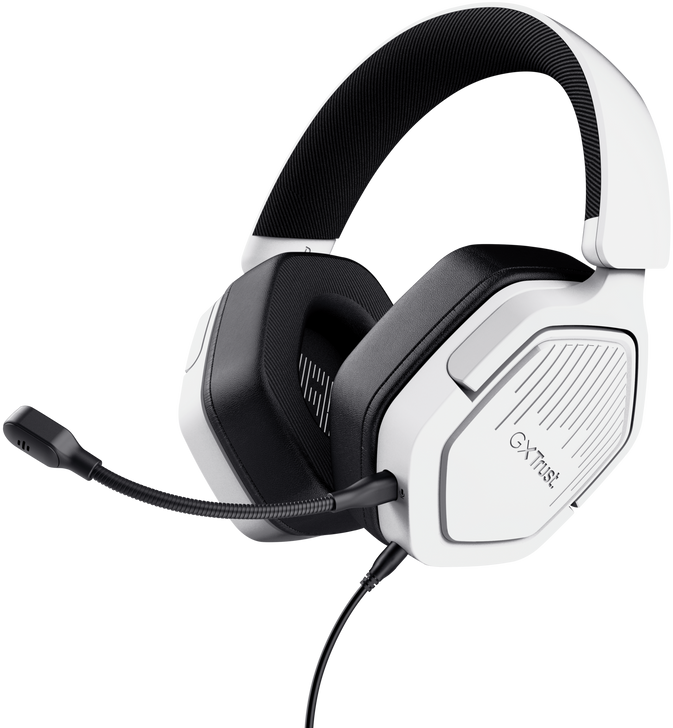 TRUST GXT 492W Carus vezetékes fejhallgató mikrofonnal, 3,5mm jack, fehér (25448)