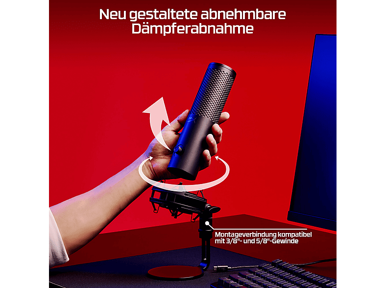 Thumbnail - HYPERX QuadCast 2 S - USB Standmikrofon, Schwarz