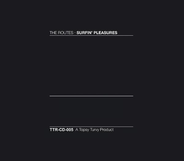 Schwarzes Albumcover mit weißem Text und Linien. Titel ist Surfin' Pleasures.