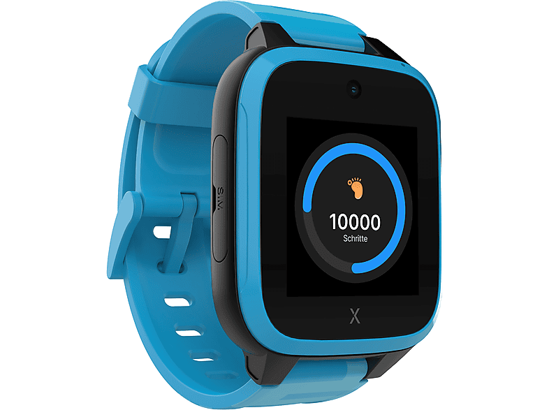 XPLORA XGO3 2. Generation, inkl. Freenet SIM Kinder Smartwatch Silikon, Langer Teil: 112 x 20 mm, kurzer 83 Blau
