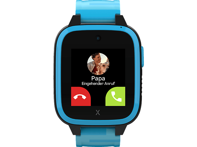 XPLORA XGO3 2. Generation, inkl. Freenet SIM Kinder Smartwatch Silikon, Langer Teil: 112 x 20 mm, kurzer Teil: 83 x 20 mm, Blau