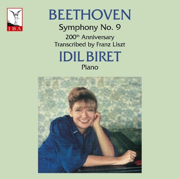 Albumcover: Beethoven Symphonie Nr. 9, Idil Biret. Porträt einer lächelnden Frau.
