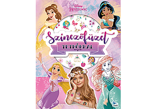 Kolibri Gyerekkönyvkiadó - Színezőfüzet tetkókkal - Disney Hercegnők