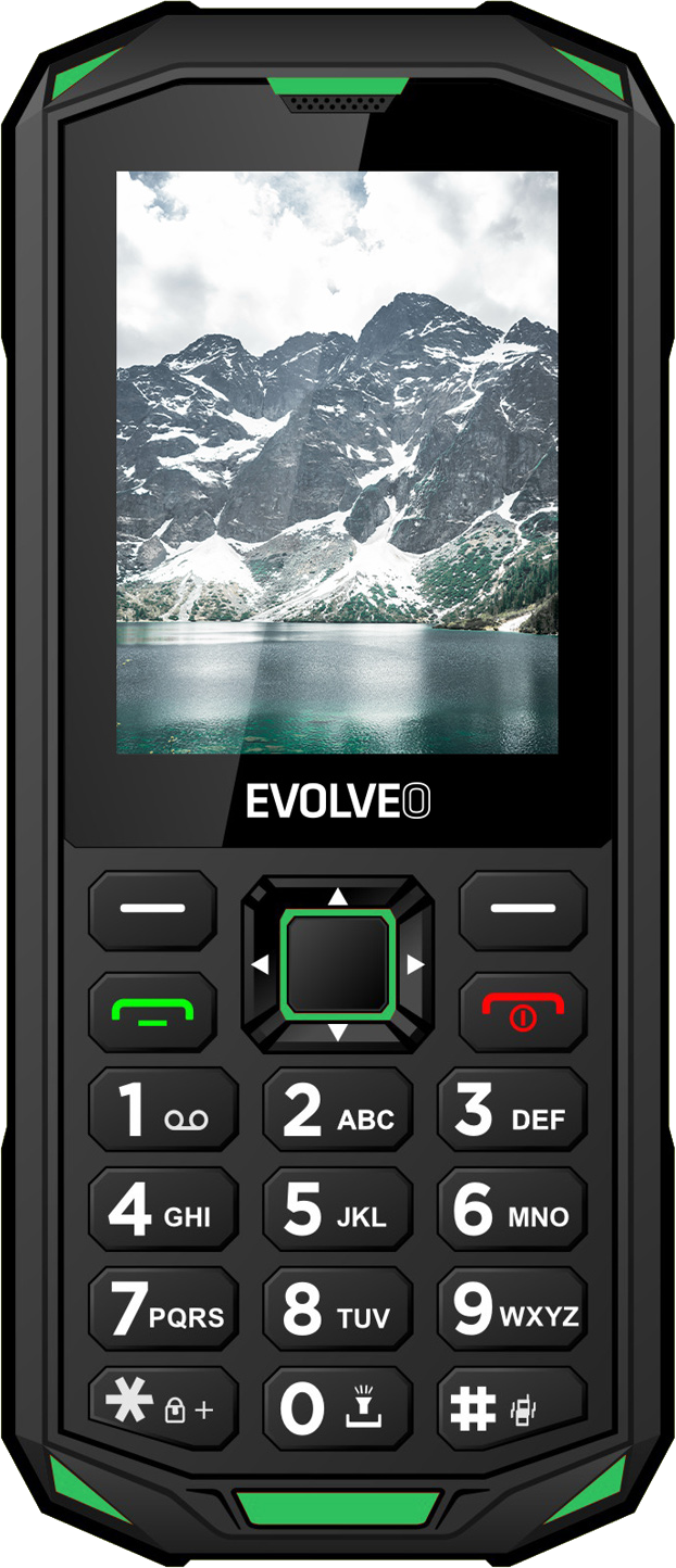 EVOLVEO STRONGPHONE X5 DualSIM Fekete-Zöld Kártyafüggetlen Mobiltelefon