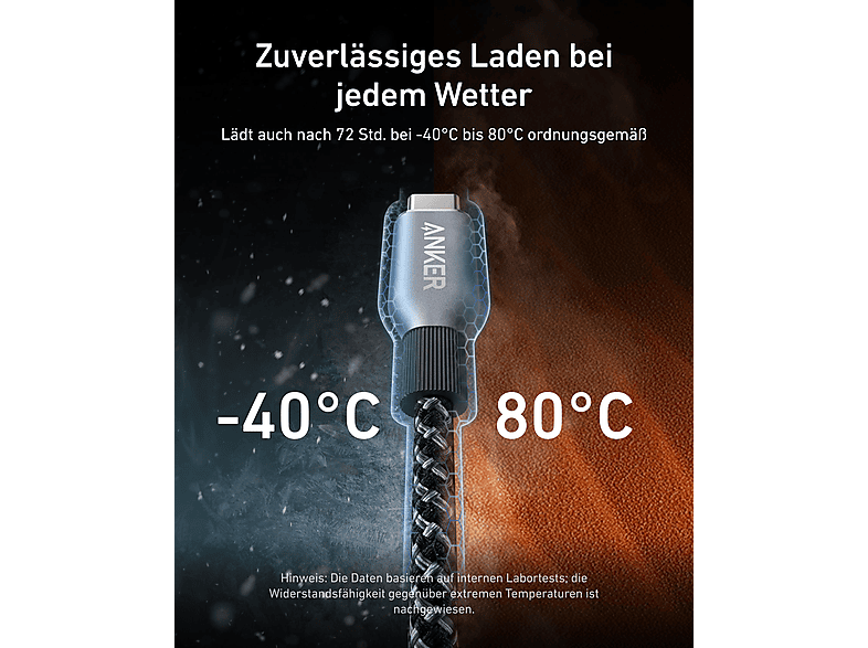 Thumbnail - ANKER Prime USB-C zu USB-C, 240W, Schnellladekabel, 1,8 m, Mehrfarbig