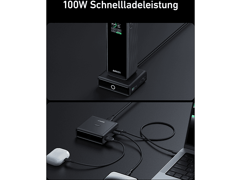 Anker 100W Ladestation für Anker Prime Powerbank, Schwarz — Foto 3 von 5