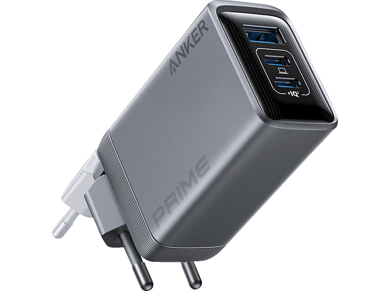 Anker Prime Ladegerät, 100W, 3 Ports, GaN, Silber