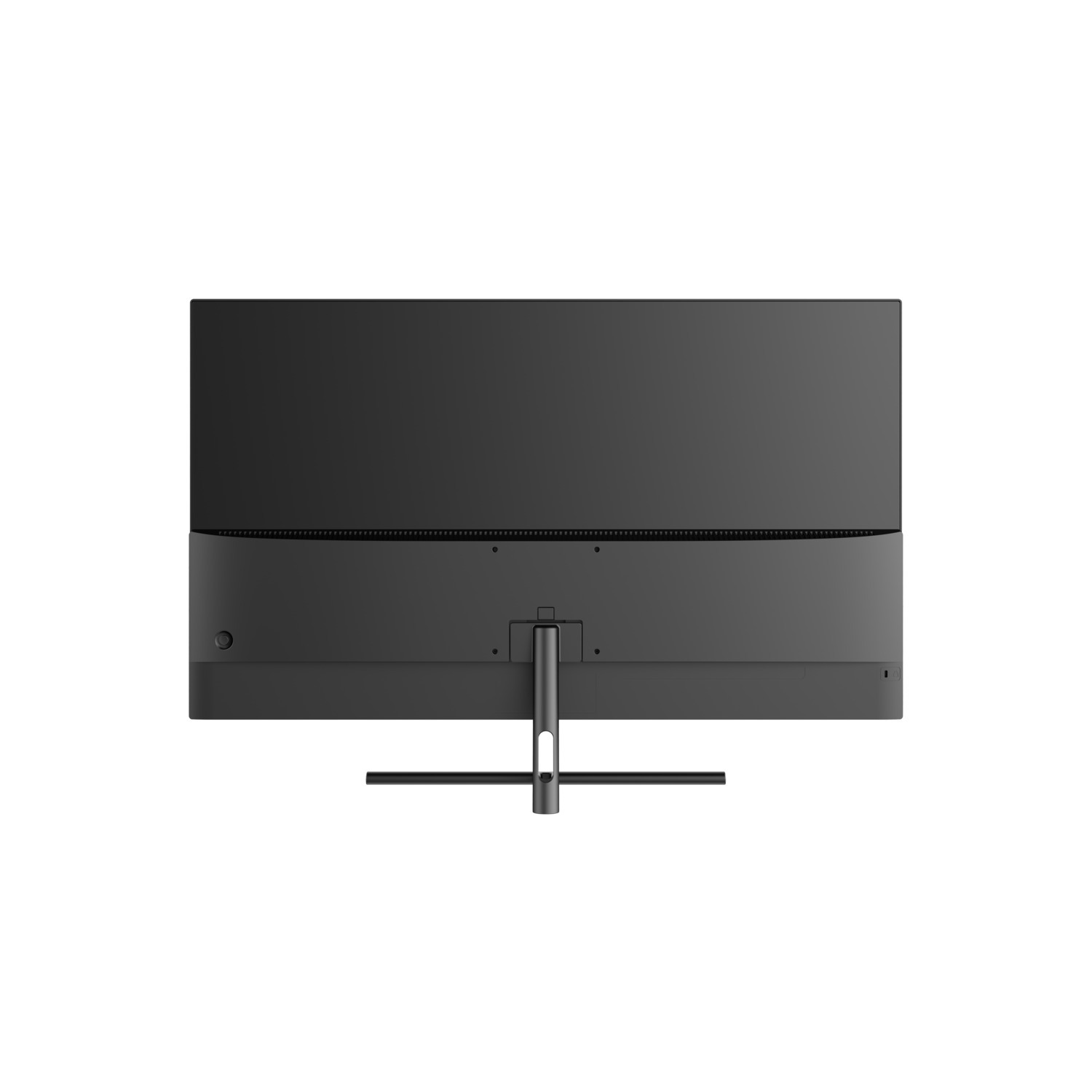 Vue arrière d'une grande TV noire avec un pied. Logo LG OLED visible.