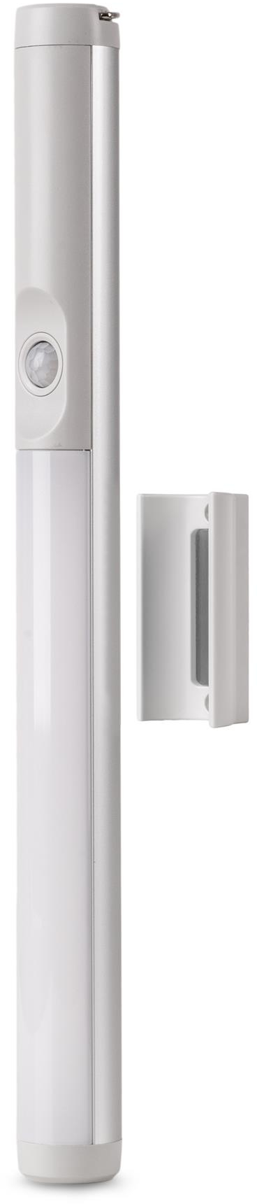 Fehér LED-es fénysáv mozgásérzékelővel és külön rögzítődarabbal.