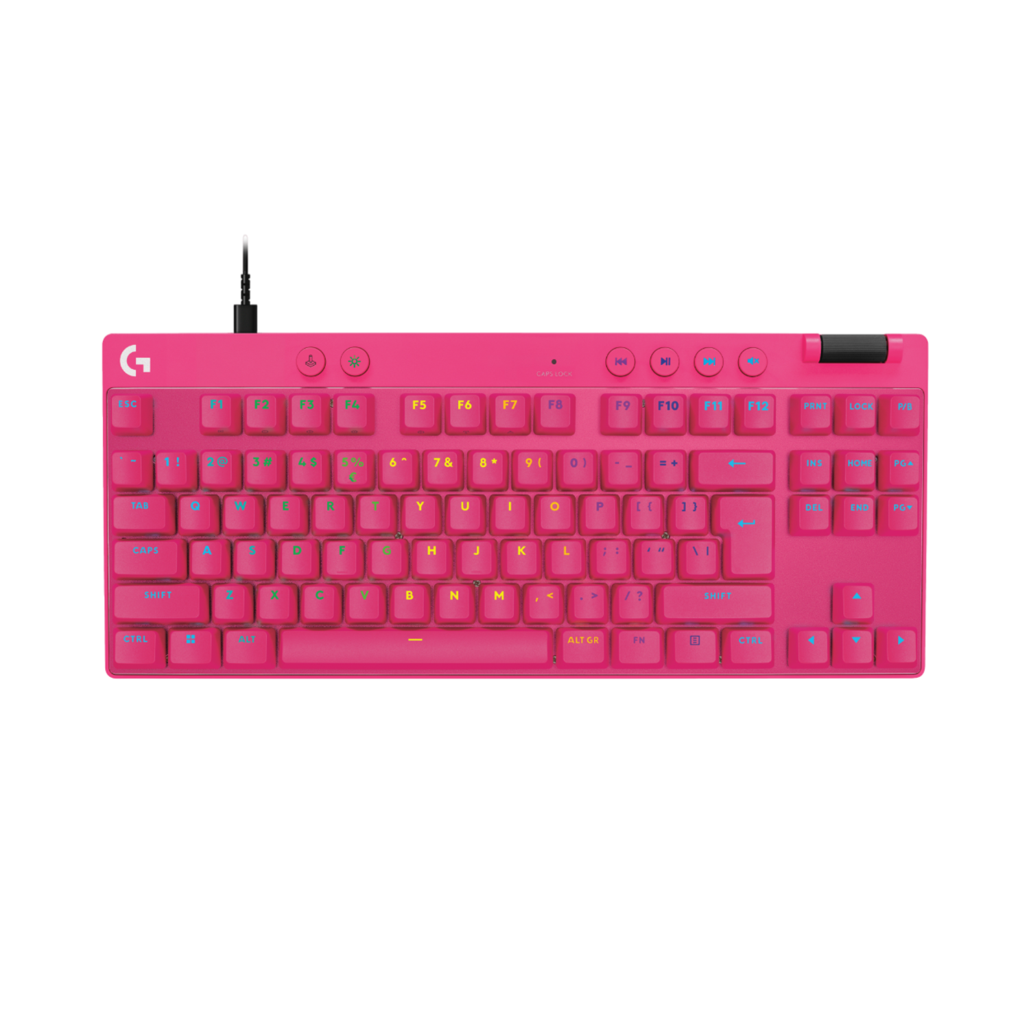 Logitech G Pro X Tkl Rapid Rgb Verlichting Bedraad Gamingtoetsenbord Magenta