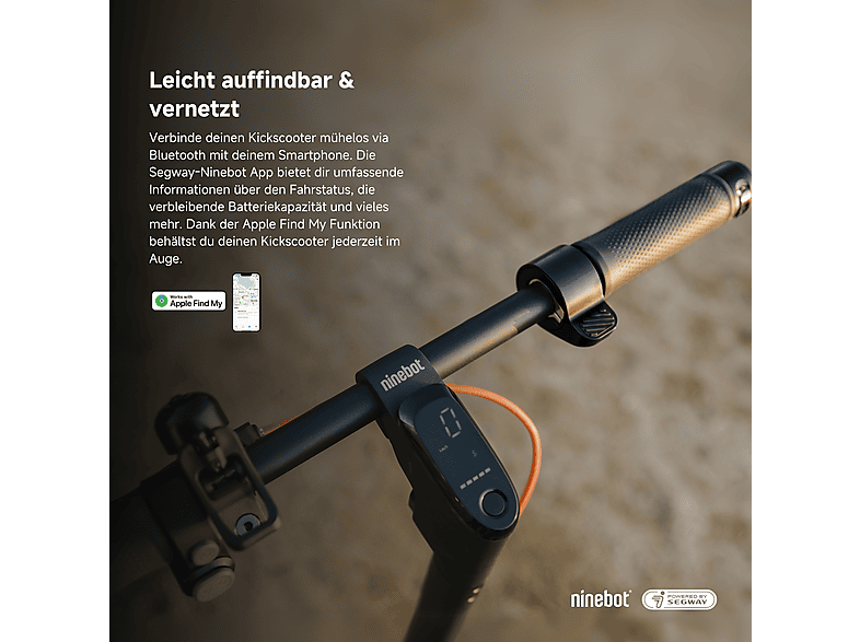 NINEBOT F2 Plus D E-Scooter (10 Zoll, Black)