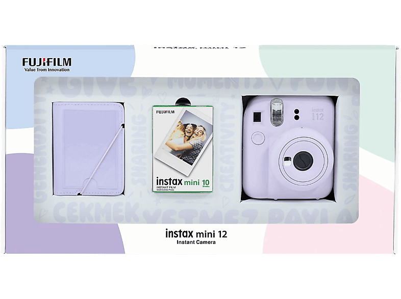 FUJIFILM Mini 12 Eko Bundle Box Anlık Fotoğraf Makinesi Lila