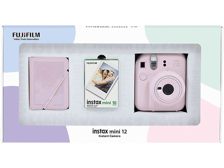 INSTAX Mini 12 Blossom Eko Bundle Box Anlık Fotoğraf Makinesi Pembe