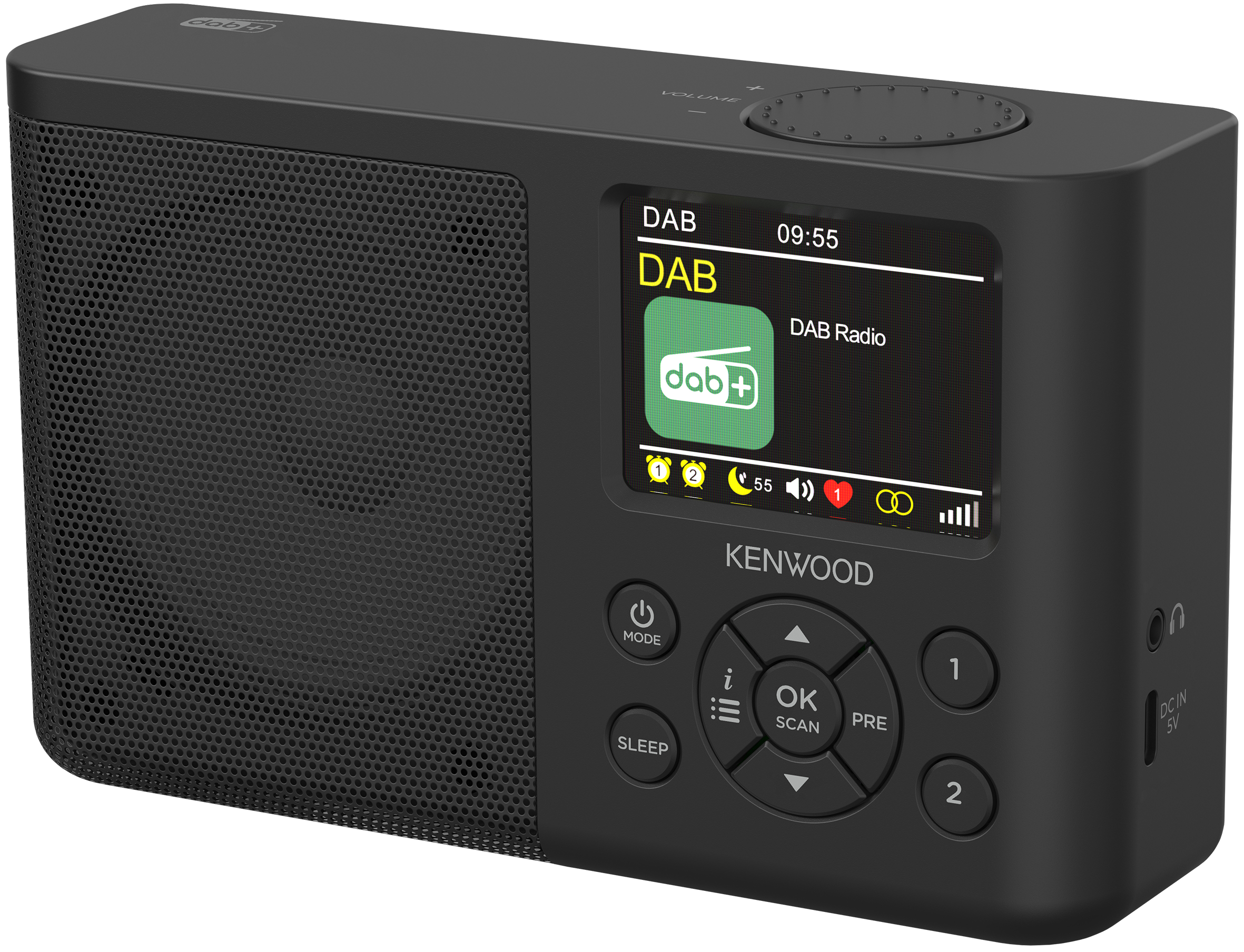 Schwarzer Mikrowellenofen mit Bedienfeld und Glastür.