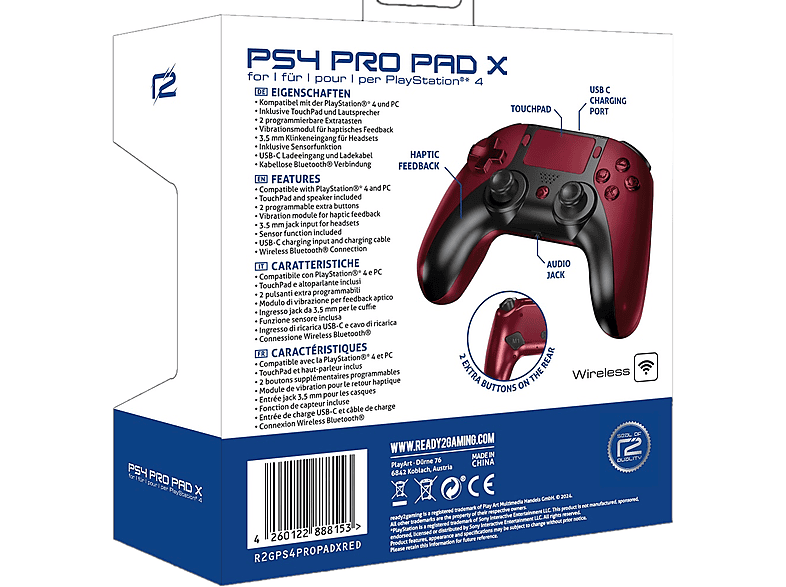 ready2gaming PS4 Pro Pad X -- Special Edition; Wireless Controller — Foto 4 von 4