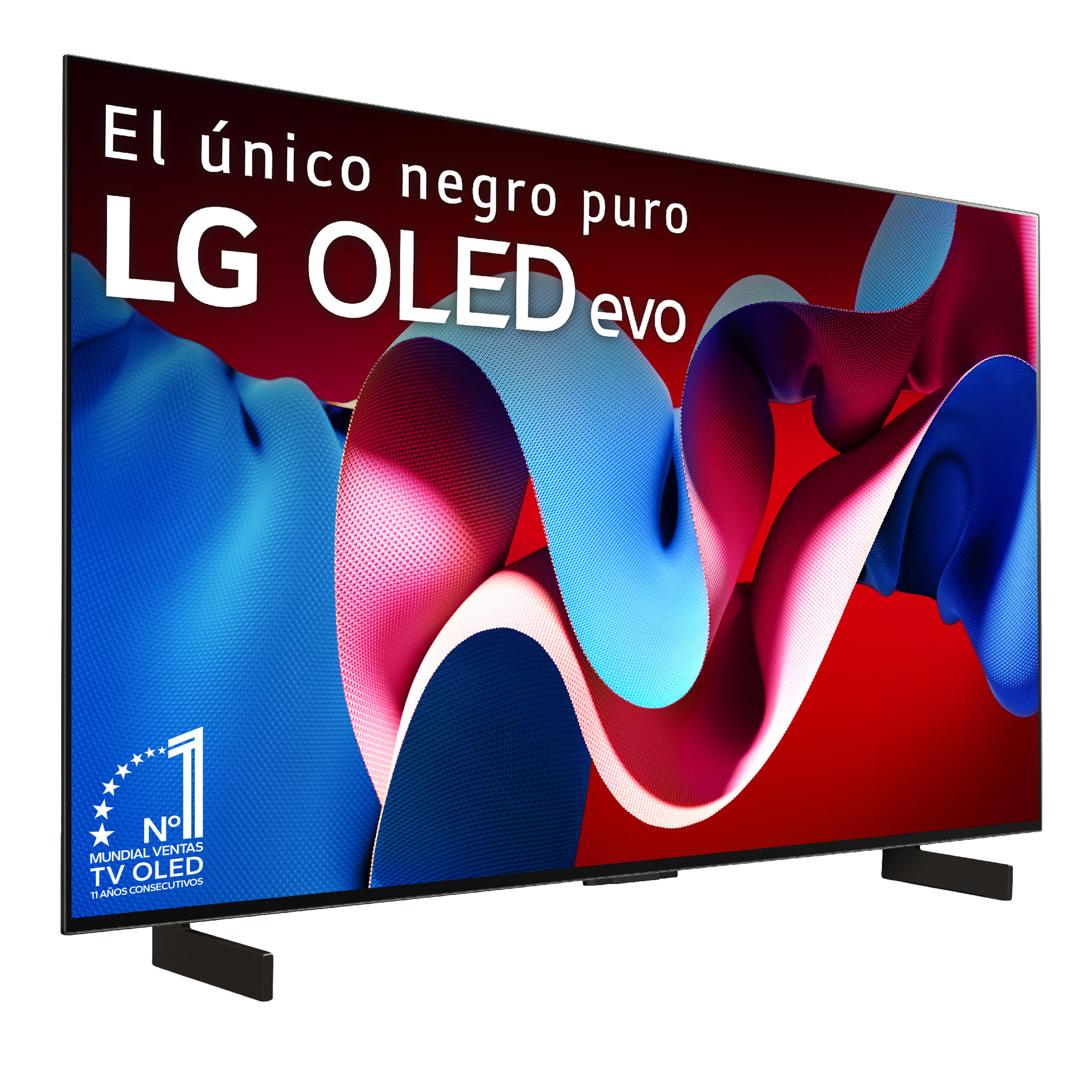 Televisor LG OLED evo mostrando contenido.