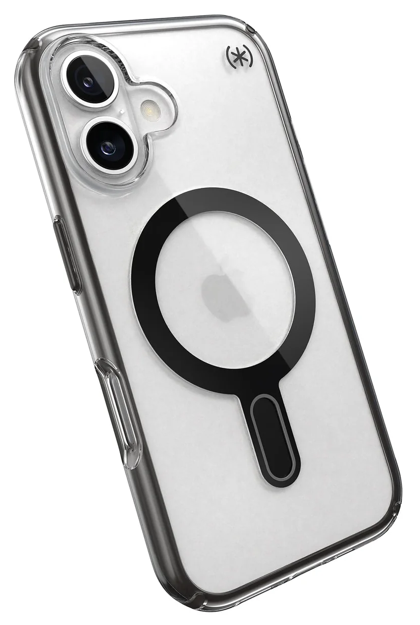 SPECK PRESIDIO PERFECT CLEAR ClickLock iPhone 16 tok, MagSafe, átlátszó/króm (150691-3199)