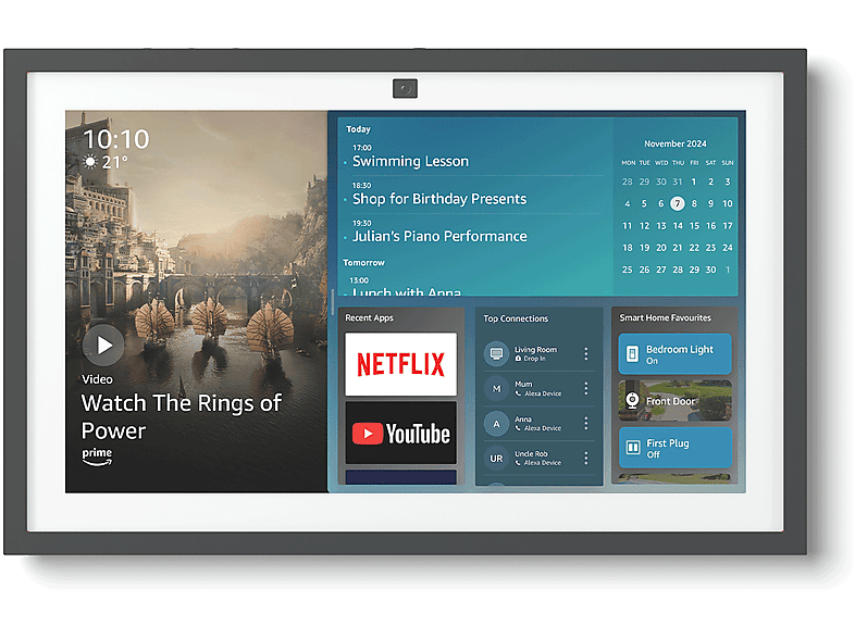 Amazon Echo Show 15 (2024) 15.6 Zoll Smart-Display mit integriertem Fire TV und Alexa-Sprachfernbedienung — Foto 2 von 5