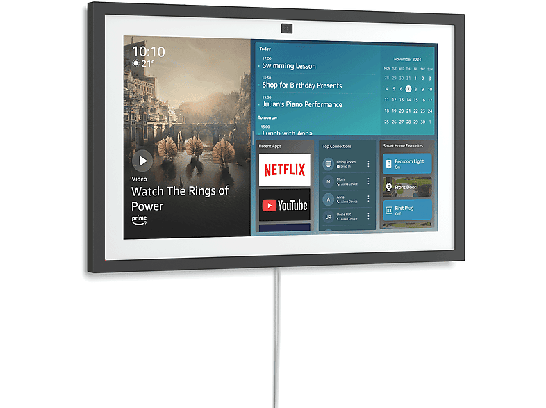 Thumbnail - AMAZON Echo Show 15 (2024) mit integriertem Fire TV und Alexa-Sprachfernbedienung Smart-Display, Schwarz