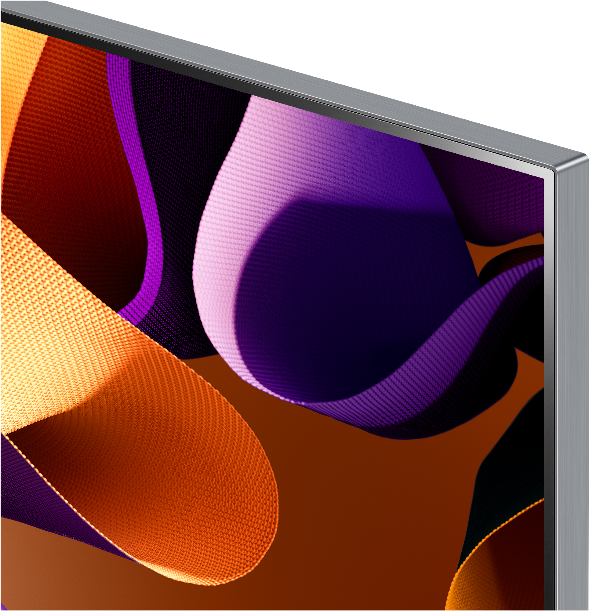 Primer plano de una pantalla con formas abstractas.