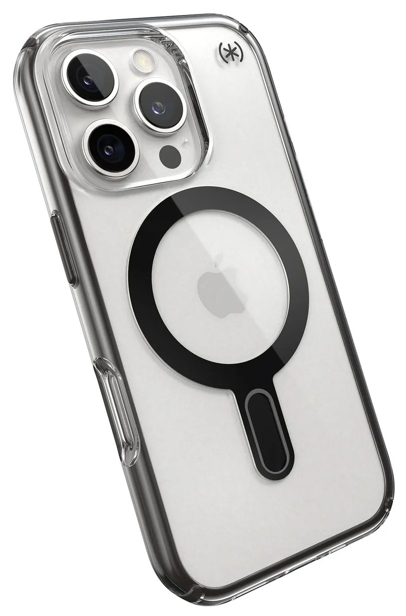 SPECK PRESIDIO PERFECT CLEAR ClickLock iPhone 16 Pro tok, MagSafe, átlátszó/matt fekete (150703-3258)