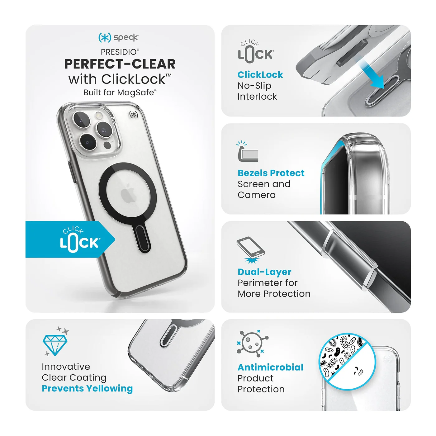 Speck telefontok a védelem és a design részleteivel.