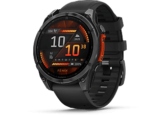 GARMIN Fenix 8 okosóra, AMOLED, 47 mm, sötétszürke, fekete szilikon szíjjal (010-02904-00)