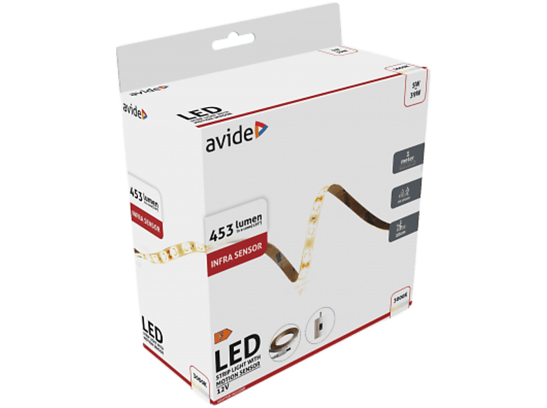 AVIDE LED Szalag Infra Szenzorral, 1m (ALSLIS12V-5W)