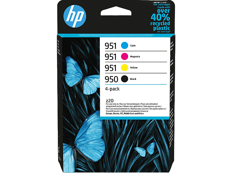 HP 950 Negro + 951 Tricolor, Hasta 1000 páginas en negro, 700 a color, Planet Partners