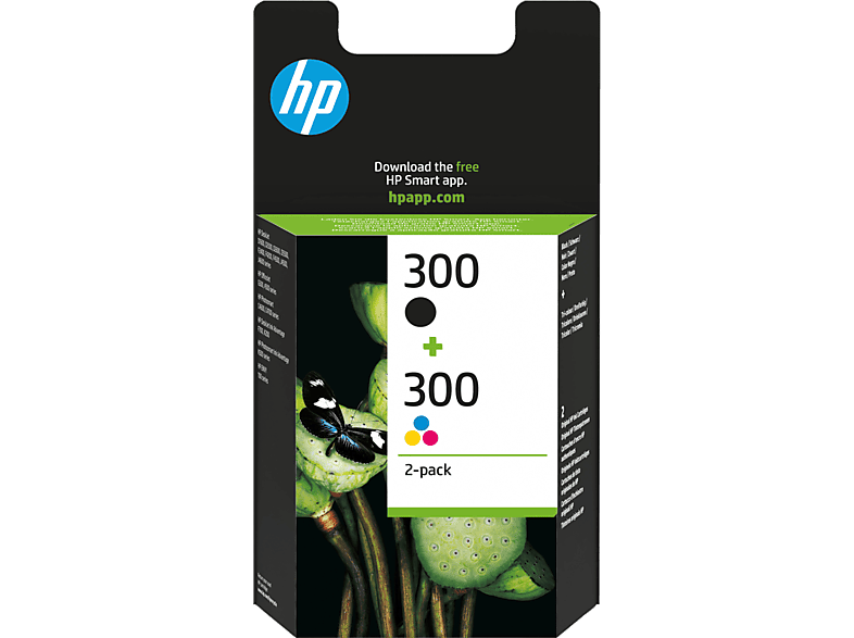 Cartucho de tinta - HP 300 Combo 2 Pack, Negro/Tricolor, CN637EE