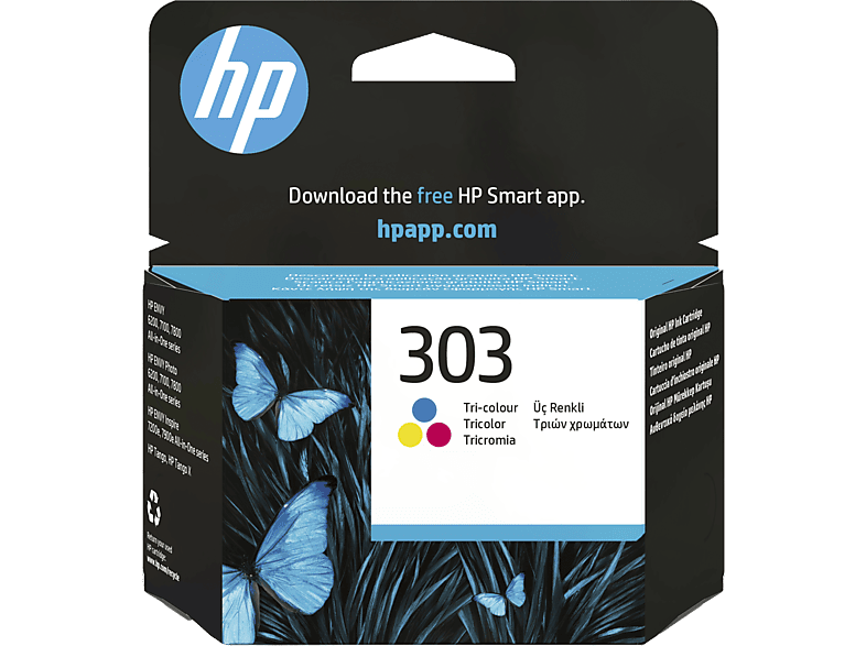 Cartucho de tinta - HP 303, Tricolor, T6N01AE
