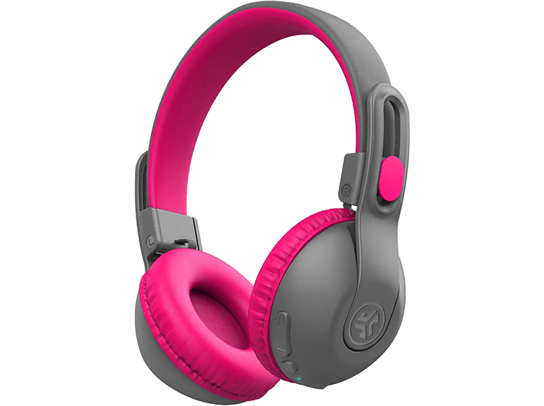 JLAB AUDIO JBuddies Studio 2, Over-ear Kinder-Kopfhörer Bluetooth Pink/Grau