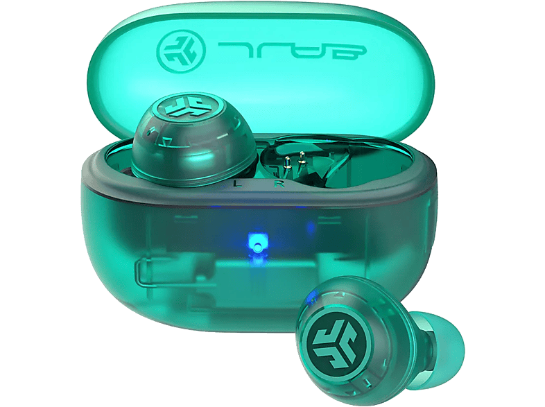 JLAB AUDIO GO POP ANC, In-ear True Wireless Kopfhörer Bluetooth Teal/Transparent