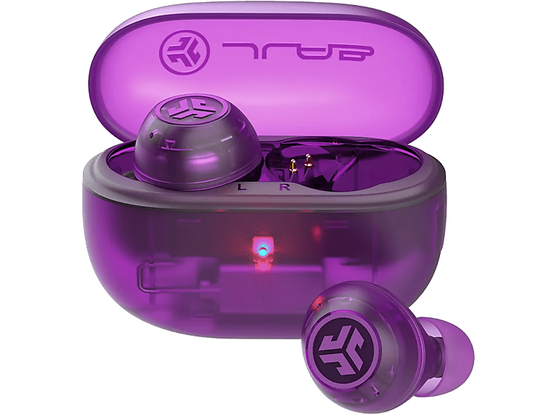 JLAB AUDIO GO POP ANC, In-ear True Wireless Kopfhörer Bluetooth Purple/Transparent