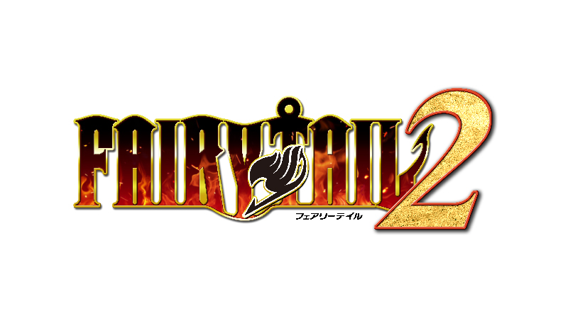 Fairy Tail 2 Logo im Flammenstil mit Feuer und Text.