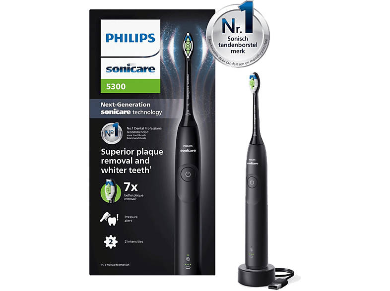 Philips Sonicare 5300 Series Elektrische Tandenborstel Zwart - Hx7101/01