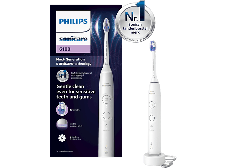 Philips Sonicare 6100 Series HX7400/01 Wit