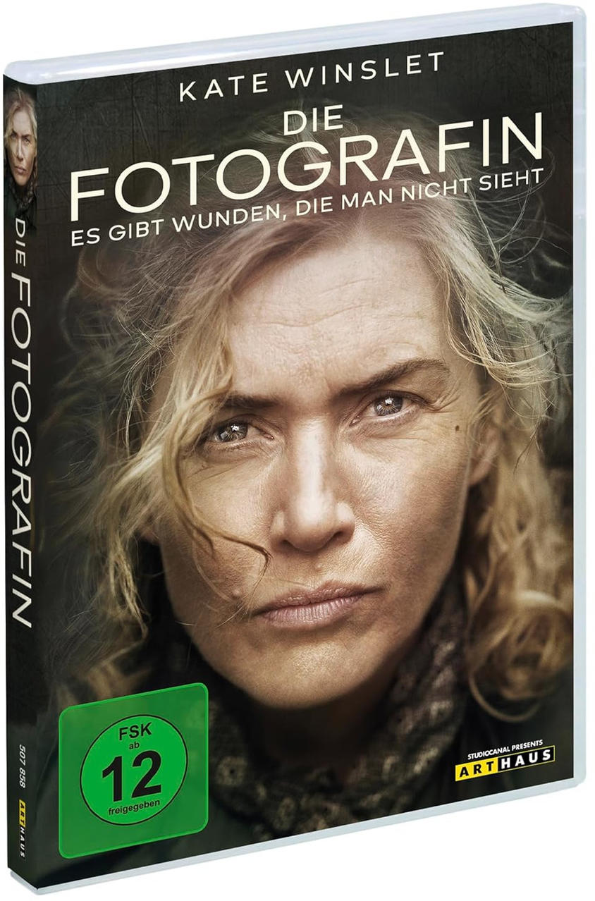 DVD-Hülle von 'Die Fotografin' mit Kate Winslet, auf Deutsch.