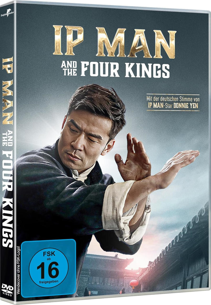 DVD-Hülle von "Ip Man and the Four Kings" mit Donnie Yen auf dem Cover.