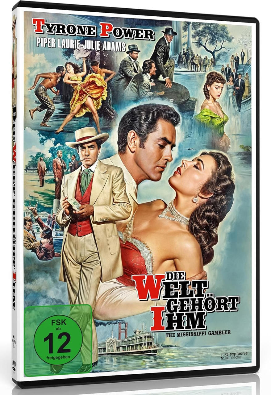 Filmposter im Vintage-Stil mit Schauspielern in einer Dramaszene und Text.