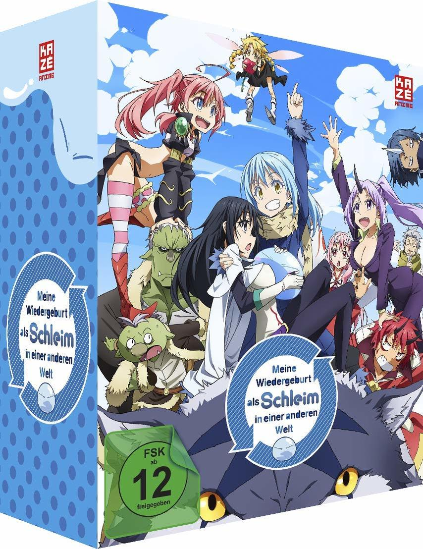 Anime-Box-Set mit mehreren Charakteren auf dem Cover. Titel: Meine Wiedergeburt als Schleim in einer anderen Welt.