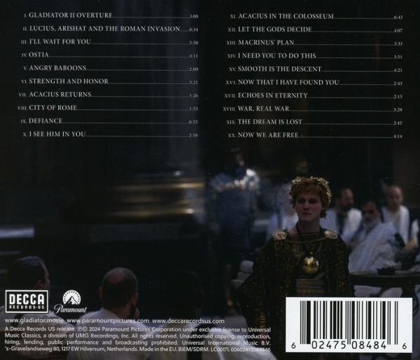 Rückseite einer CD-Hülle mit Titelliste und Bild einer Frau. Das Decca Records-Logo ist sichtbar.