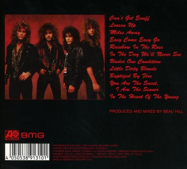 Rückseite einer Musik-CD mit dem Bandbild und der Auflistung der Songtitel.
